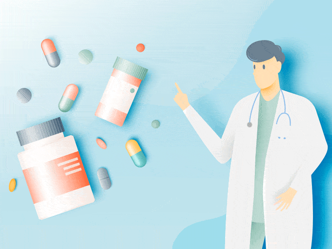 doctor with pills